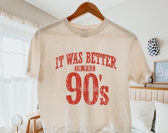 It Was Better in the 90s Distressed Graphic Tee | Retro Boxy Crop Top