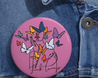 Subtle Anti-Trump Pin: Feminist Political Button
