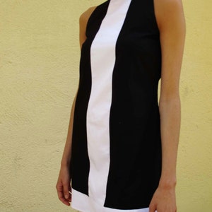 black&white mod dress- custom order
