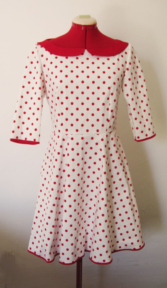 50s style polka dot dress