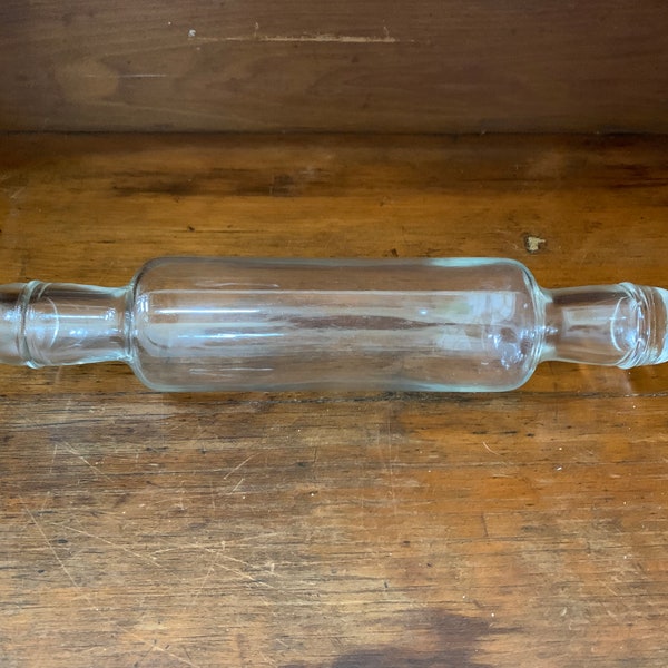 Antique Glass Rolling Pin Etsy