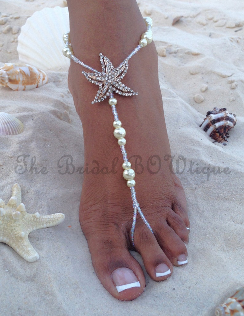 Starfish Barefoot Sandals Beach Wedding Barefoot Sandal Etsy