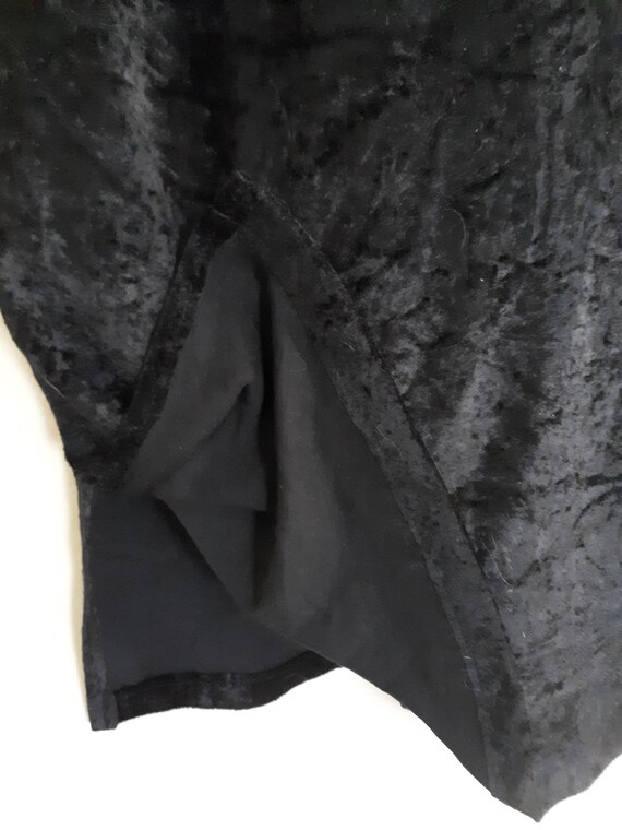Black Mini-Dress, Crushed Velvet, Women's Velvet … - image 6