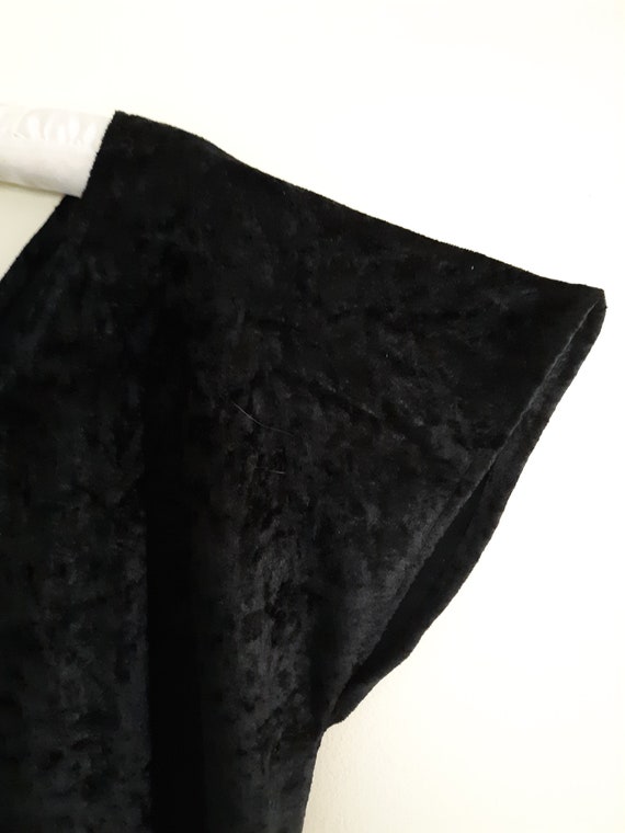 Black Mini-Dress, Crushed Velvet, Women's Velvet … - image 5