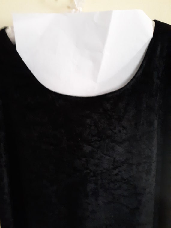 Black Mini-Dress, Crushed Velvet, Women's Velvet … - image 3
