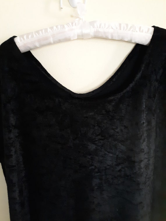 Black Mini-Dress, Crushed Velvet, Women's Velvet … - image 2