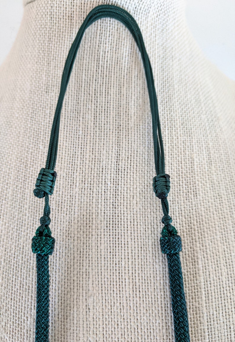 Hand knotted pendant necklace with Vintage bronze coin.