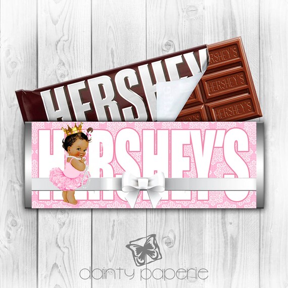 Pink Baby Girl Shower Hershey Bar Wrapper Chocolate Image 0