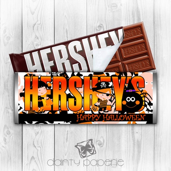 Hershey Bar Wrapper Happy Halloween Halloween Chocolate Etsy - hershey bar pants roblox