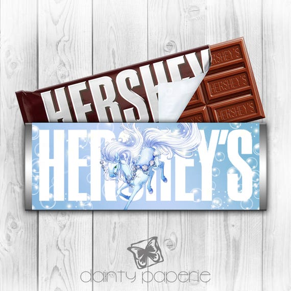 Hershey Bar Wrapper Unicorn Hershey Bar Chocolate Bar Unicorn 2 Printable Digital Download Personalized Candy Candy Wrappers - roblox candy wrapper etsy