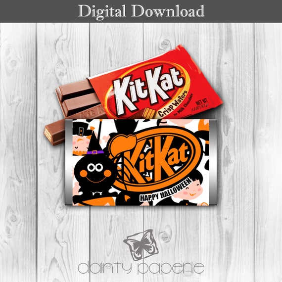 Happy Halloween Kitkat Bar Wrapper Printable Digital Etsy - roblox skittles party favors by dainty paperie roblox r