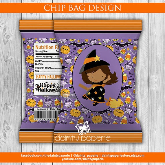 Halloween Chip Bag Potato Chip Bag Printable Digital Etsy - roblox skittles party favors by dainty paperie roblox r
