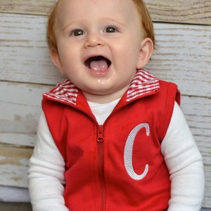 Monogrammed Boys Vest Monogrammed Christmas Outfit for Boys Monogrammed Toddler Vest Boys Christmas Sweater Monogrammed Christmas Vest Etsy