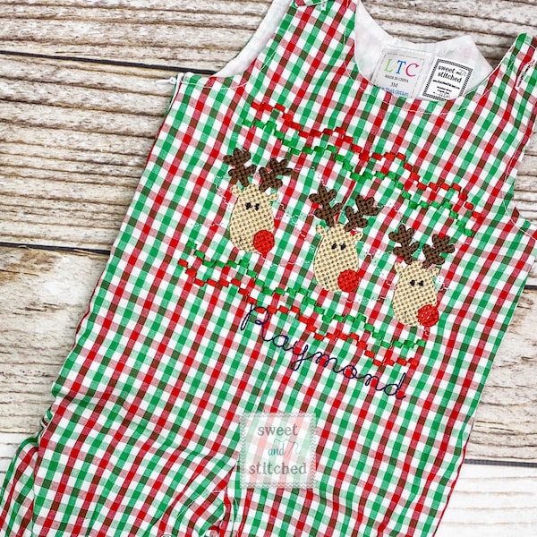 Smocked christmas outfit boys