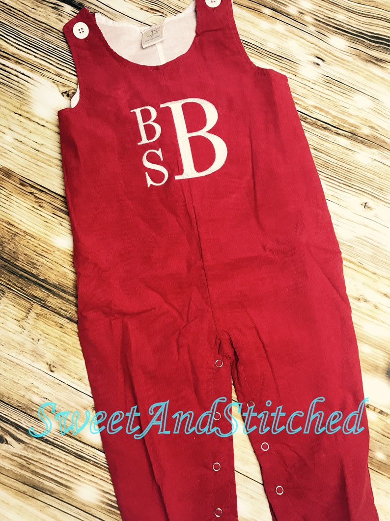 Monogrammed Christmas outfit boys, Boys Christmas overalls, Christmas longall, Baby Boy Christmas outfit, boys 1st Christmas outfit image 5
