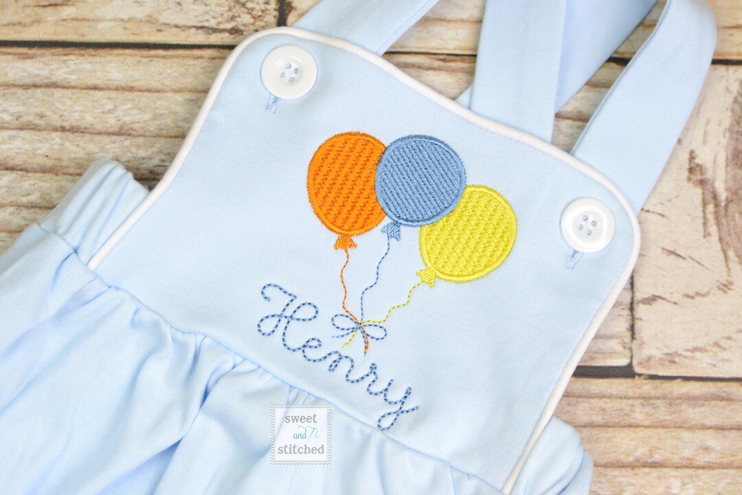 Monogrammed Baby Boy Birthday Romper, Personalized Boys Bubble, Boys