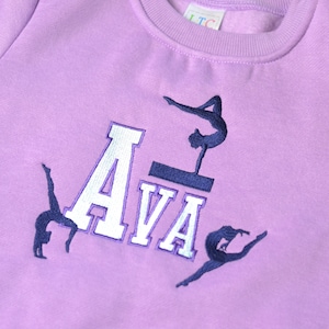 Monogrammed Gymnastics sweatshirt, girls gymnastics sweatshirt, boys monogrammed sweatshirts, personalized Gymnastics jacket