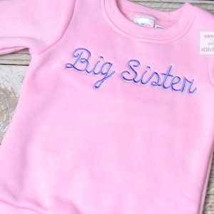 Monogrammed Big Sister outfit, Big sister sweatshirt, Big sister shirt, girls sweatshirt