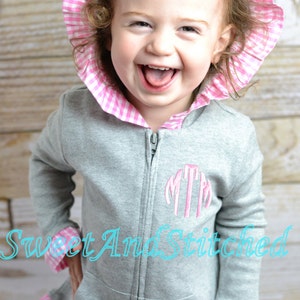 Monogram Zip-Up Hoodie – Kizzies