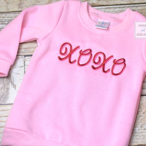 Monogrammed Valentine&#39;s outfit, Valentine&#39;s sweatshirt, Valentine&#39;s shirt, girls sweatshirt