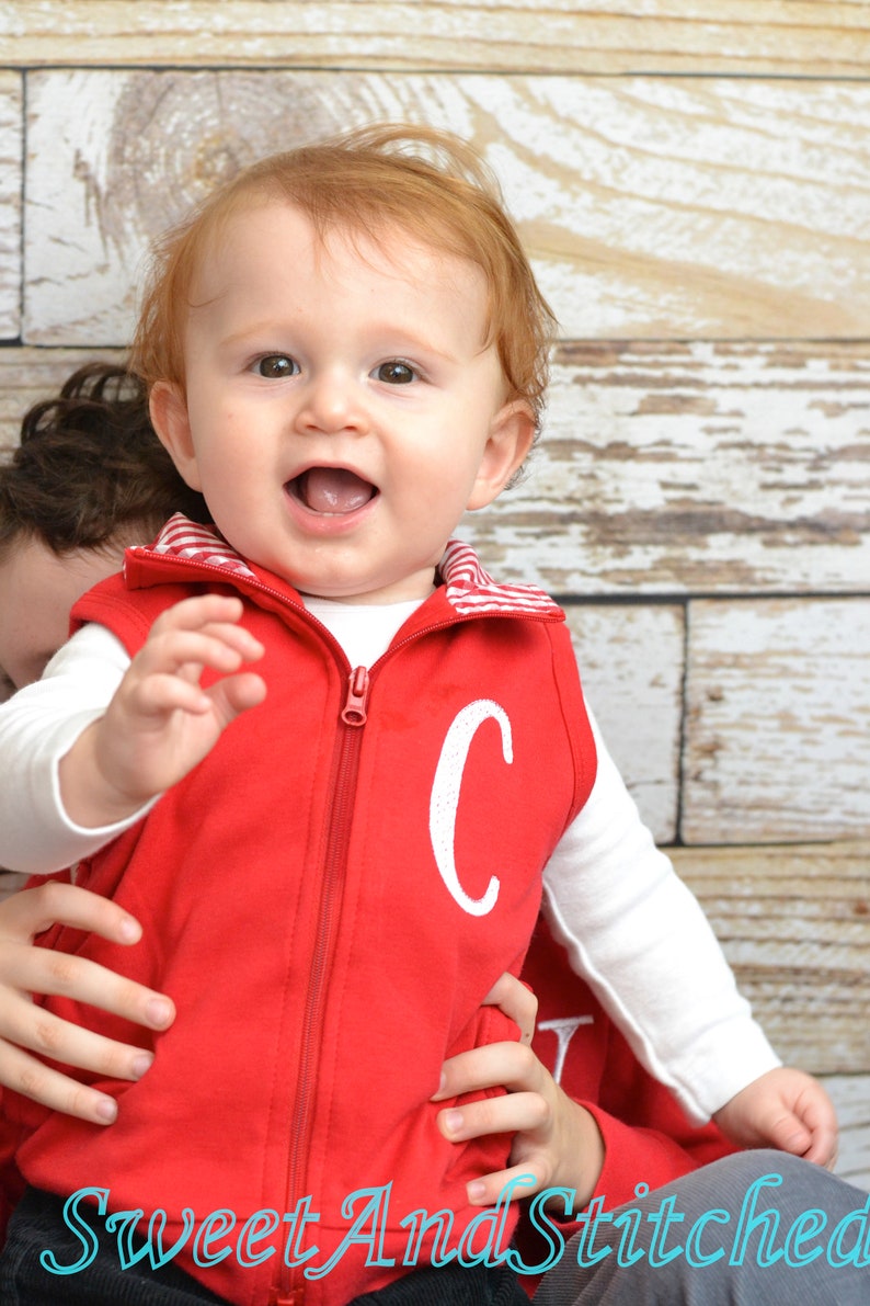 monogrammed Christmas vest Monogrammed Christmas outfit for boys Monogrammed toddler vest Monogrammed Boys vest Boys Christmas sweater