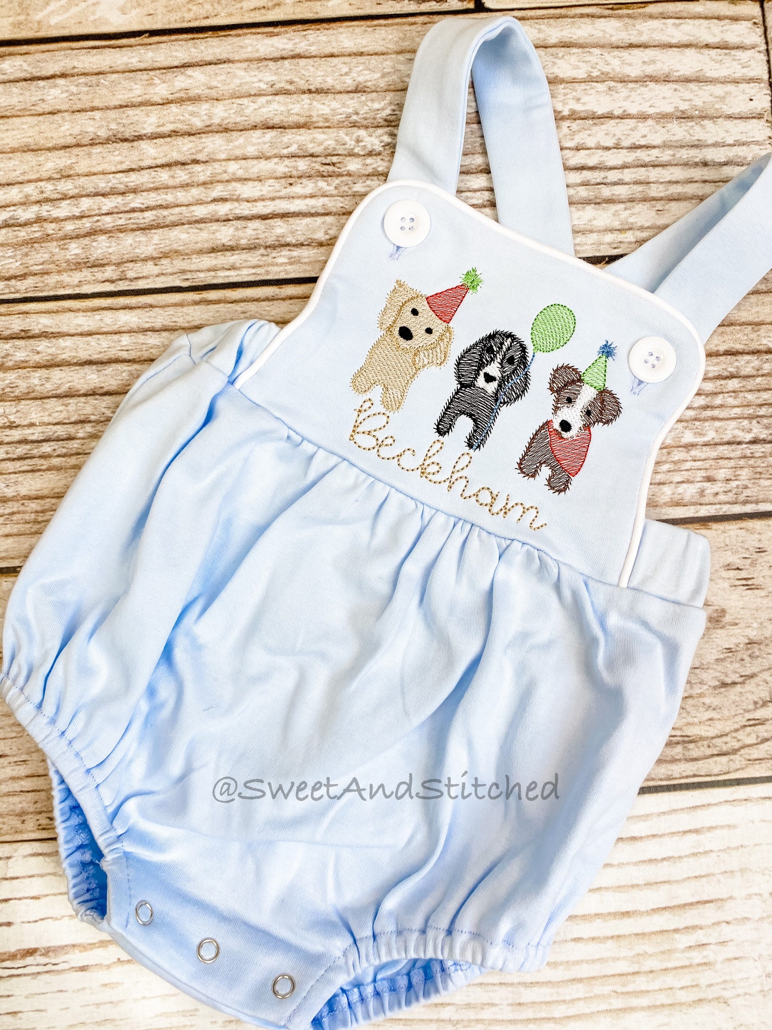 Boys Puppy/Ball Romper main image 1