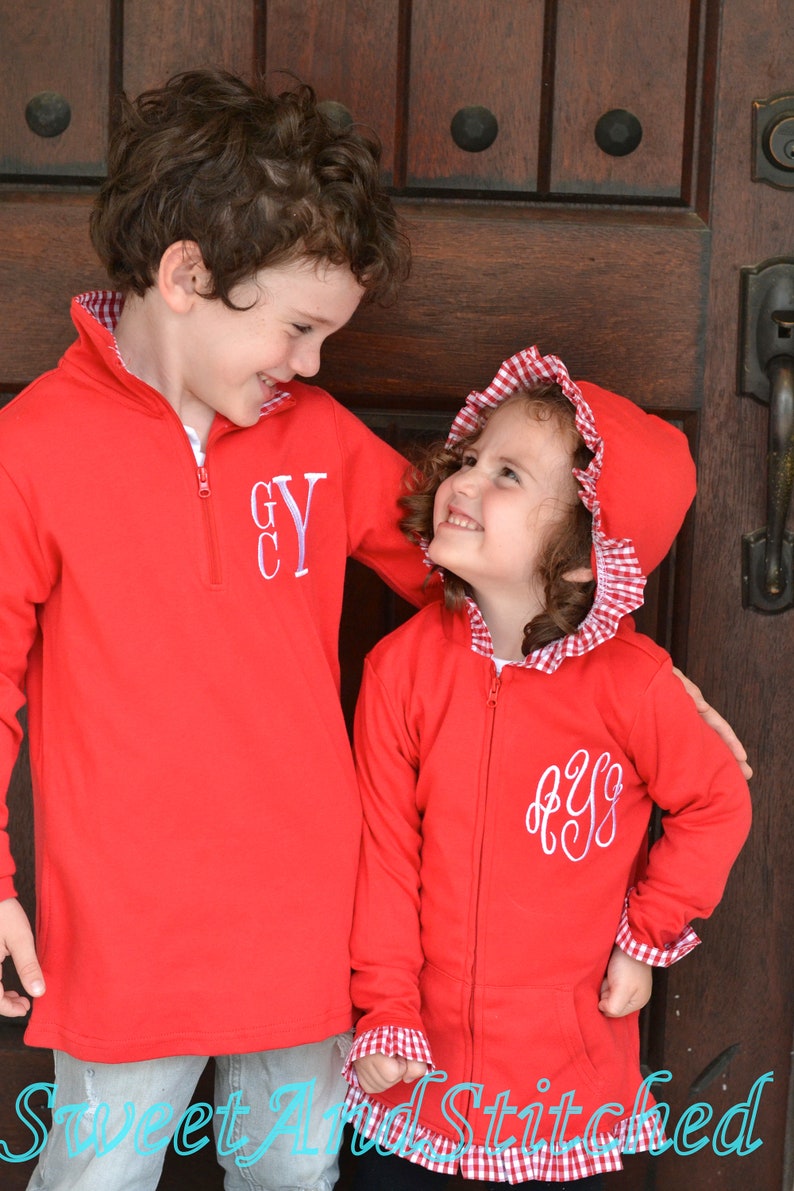 Monogrammed Boys Jacket Monogrammed Pullover Sweatshirt for Etsy