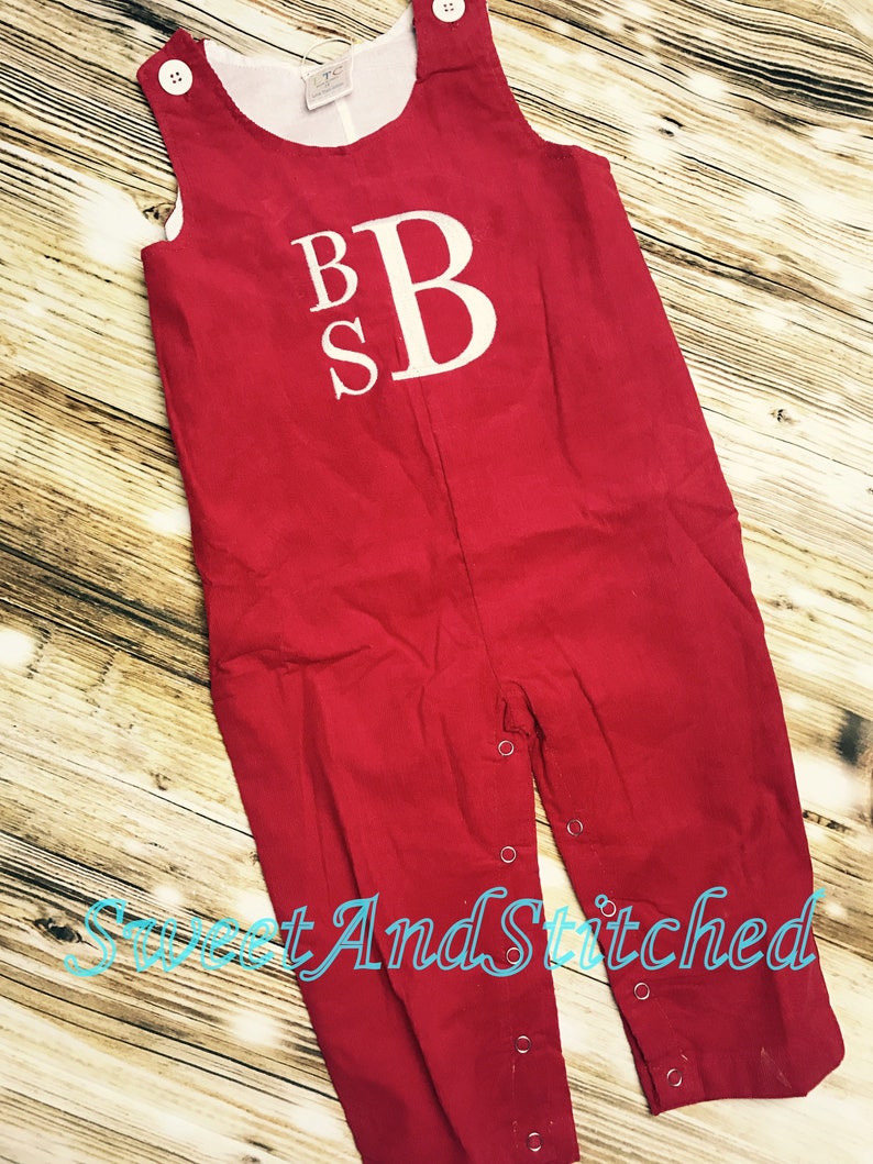 Monogrammed Christmas outfit boys, Boys Christmas overalls, Christmas longall, Baby Boy Christmas outfit, boys 1st Christmas outfit image 3