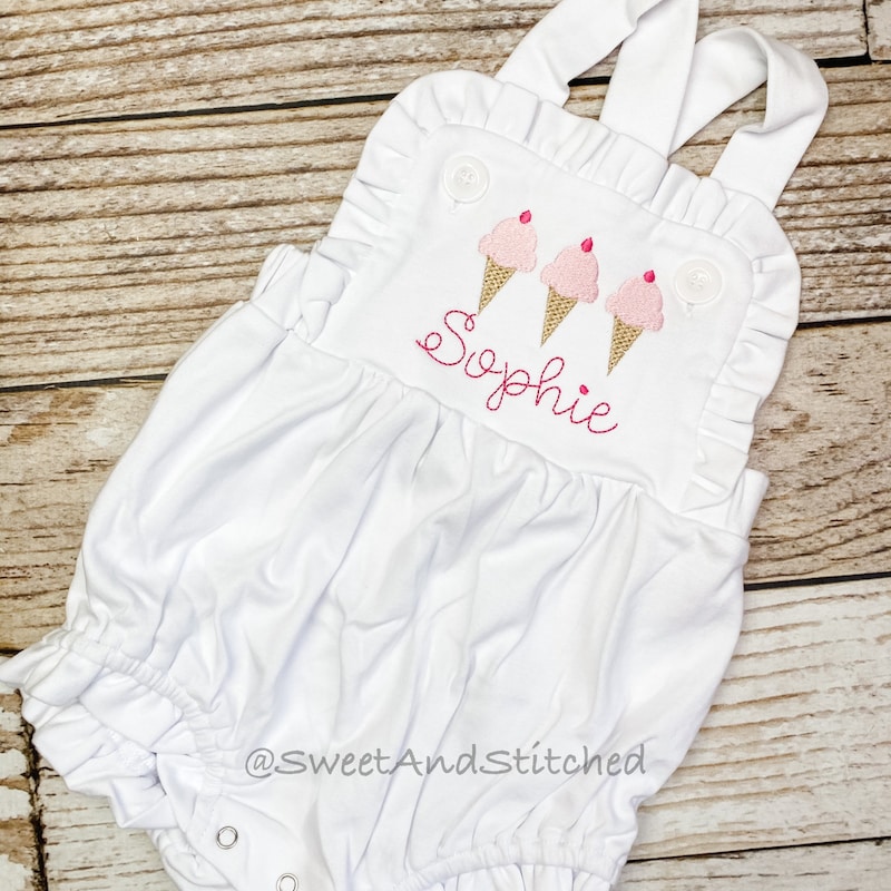 NASS Ice Cream Graphic Romper 3-6M