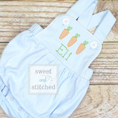 Monogrammed Boys Easter Romper Baby Boy Easteroutfit Etsy