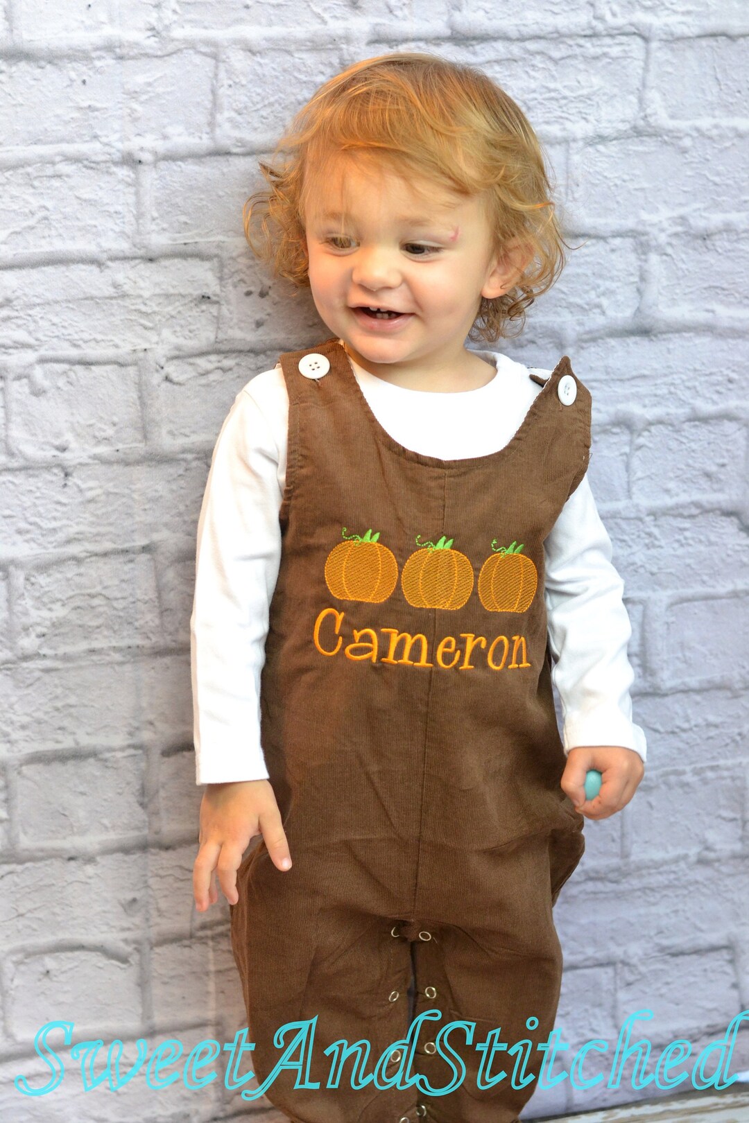 Personalized Baby Boy Pumpkin Outfit Boys Thanksgiving Etsy