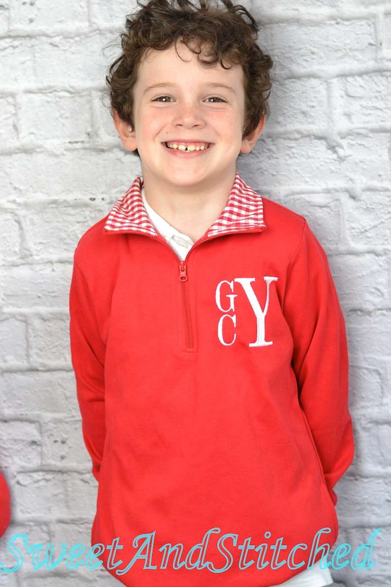 Monogrammed Boys Jacket Monogrammed Pullover Sweatshirt for Etsy