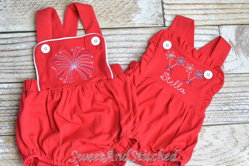 4th of july bubble romper