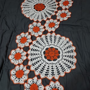 Vintage Crochet Doily Table Runner