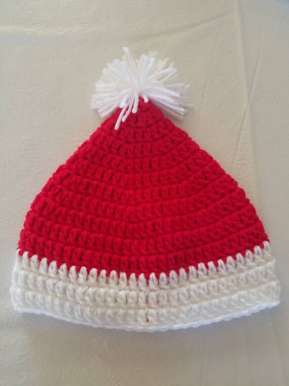 crochet baby santa hat