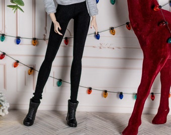 Black leggings for Pullip, Obitsu 27, Poppy Parker, Blythe, FR - Classic stretchy pants