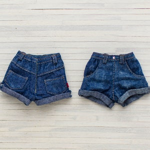 Shorts pour Pullip, Ob24, Ob26, Ob27, Blythe, Pure Neemo Pantalon en denim miniature réaliste image 2