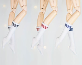 Striped Knee High Socks for Pullip, Blythe, Poppy Parker, and 1/6 Dolls