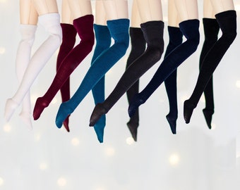 High socks for Pullip, Blythe, Obitsu 24 26 27, Pure Neemo, Poppy Parker, 1/6 dolls  - Microfibre