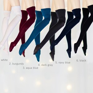 High socks for Pullip, Blythe, Obitsu 24 26 27, Pure Neemo, Poppy Parker, 1/6 dolls Microfibre image 3