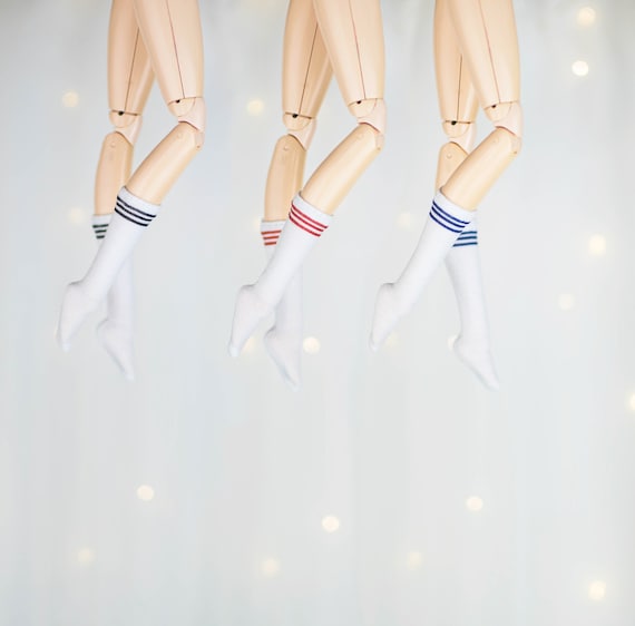 Striped Knee High Socks for Pullip, Blythe, Poppy Parker, and 1/6 Dolls
