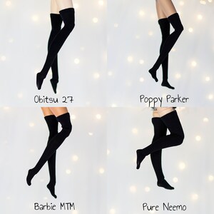 Chaussettes hautes pour Pullip, Blythe, Obitsu 24 26 27, Pure Neemo, Poppy Parker, poupées 1/6 Microfibre image 2