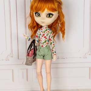 Short vert pistache pour Pullip, Blythe, Poppy Parker, Obitsu Pantalon pour poupées mannequins image 3