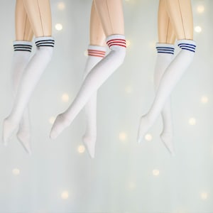 HIGH knee socks for Pullip, Blythe, Poppy Parker, Obitsu, Pure Neemo, 1/6 dolls  - school uniform