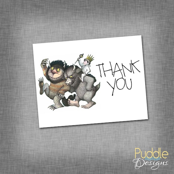 Where the Wild Things Are Thank You card