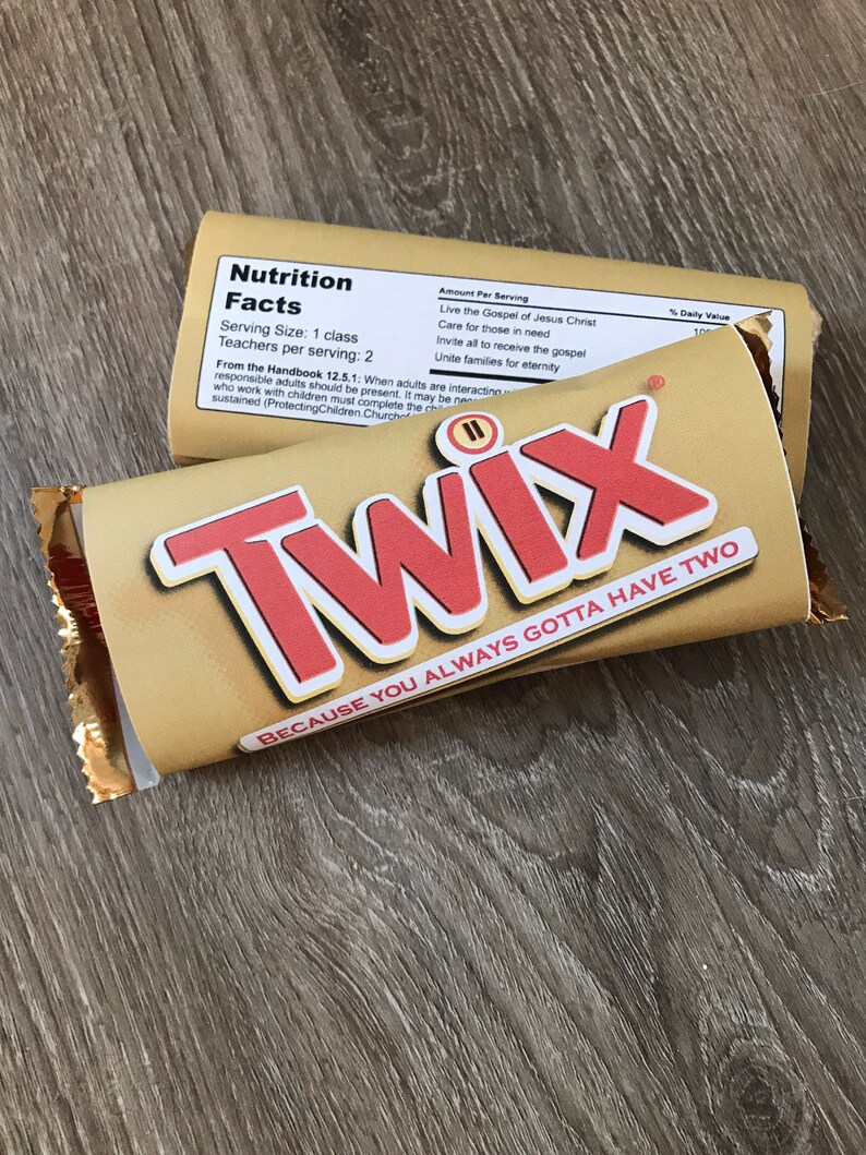 Twix Wrapper - LDS Children/youth Teachers - Etsy