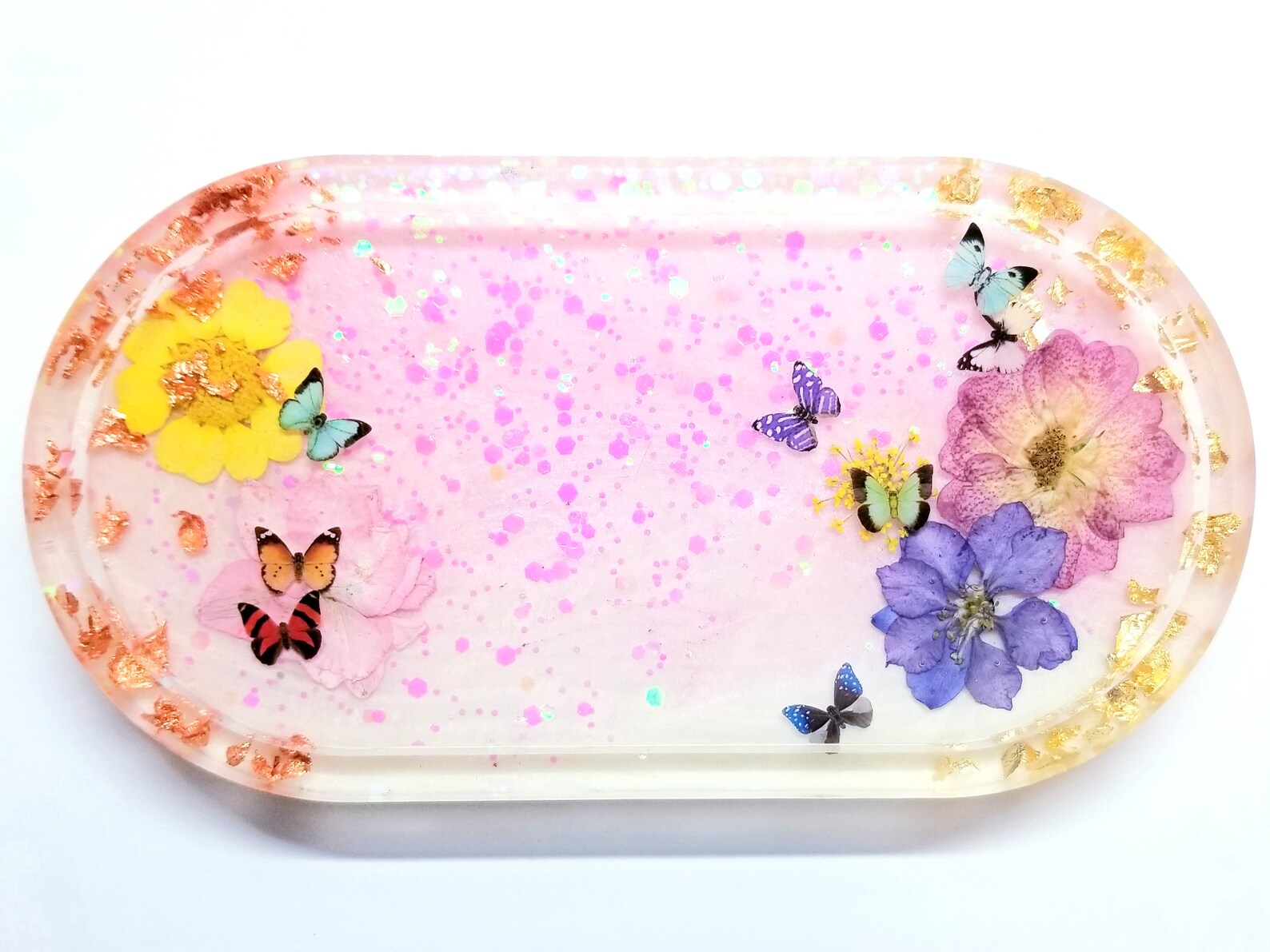 Floral Resin Tray Pressed Flowers Tray Resin Tray Spring Etsy