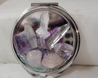 mineraal Schep oppakken Crystal mirror | Etsy
