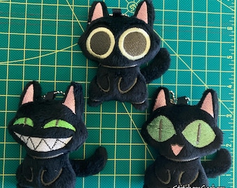 Plush Black Cat Keychains