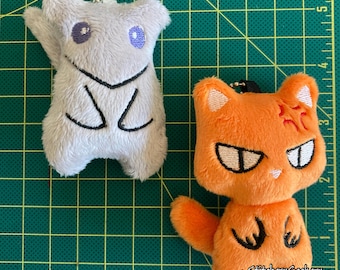 Plush Basket Fruit Animals Keychains